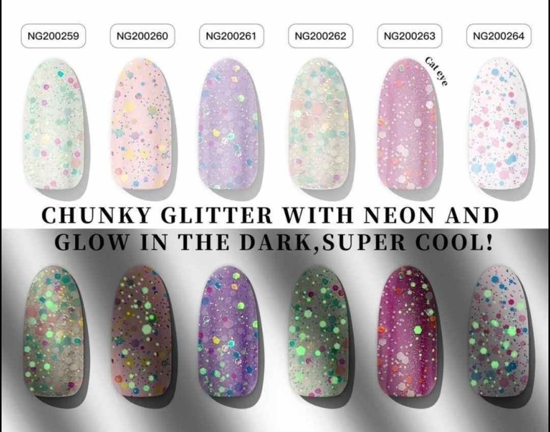 Holographic Chunky Glitter Gel Nail Polish