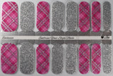 Pink Dazzle Plaid Nail Wraps