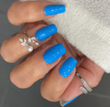 Neon Blue Glitz Nail Wraps