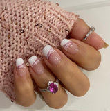 Glitter Glam Pink French Nail Wraps