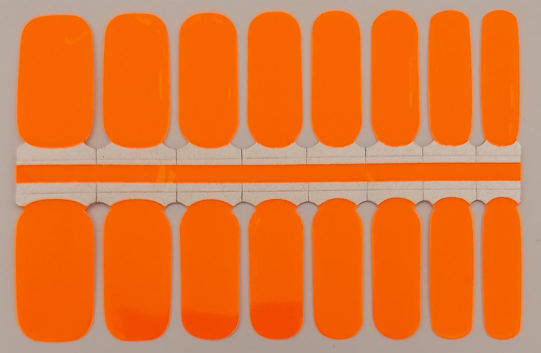 neon orange nail design 2024