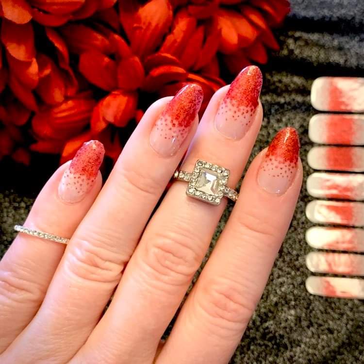 Red Glitter Dust Nail Wraps Style Nails LLC