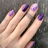 Purple Plaid Nail Wraps