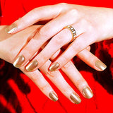 NEW Satin Gold Deluxe Semi-Cured Gel Nail Strips