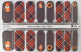 Pumpkin Gnome Plaid Nail Wraps