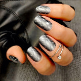 Midnight Pop Plaid Nail Wraps