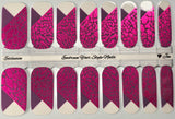 Magenta Ice French Nail Wraps