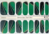 Emerald Glitz Nail Wraps