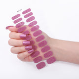 Pink Crystals No Light Gel Nail Strips
