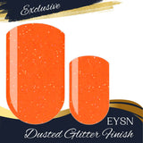 Neon Orange Glitz Nail Wraps