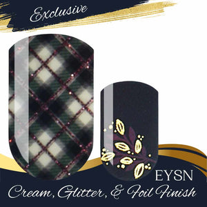 Ebony Plaid Nail Wraps