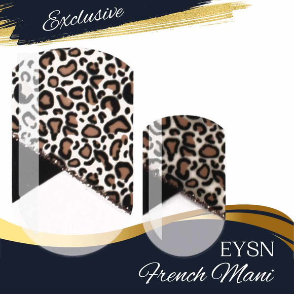 Cheetah French Nail Wraps