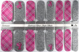 Pink Power Plaid Nail Wraps