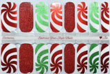 Candy Cane Twist Nail Wraps