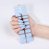 Skyblue Stardust No Light Gel Nail Strips