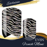 Gatsby Zebra French Nail Wraps