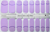 Lavender Glass French Nail Wraps