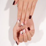 NEW Black Cherry Blossom Nail Wraps (NG657)