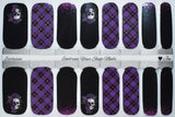 Skull Plaid Nail Wraps