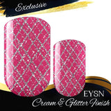 Bedazzled Pink Pop Plaid Nail Wraps