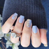 Dusty Blue Linen Nail Wraps