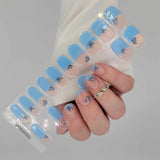 Fly Away French Gel Nail Wraps (NG287)