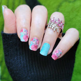 Blossoms Mint for You Nail Wraps