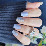 Dusty Blue Linen Nail Wraps