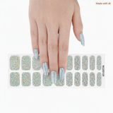 Holographic Rainbow Deluxe Semi-Cured Gel Nail Strips)