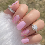 Glitzy Pink Plaid Nail Wraps
