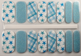 Shoreline Plaid Gel Nail Wraps (SG167)