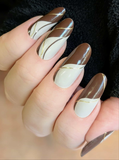 Mocha Latte Swirl Nail Wraps