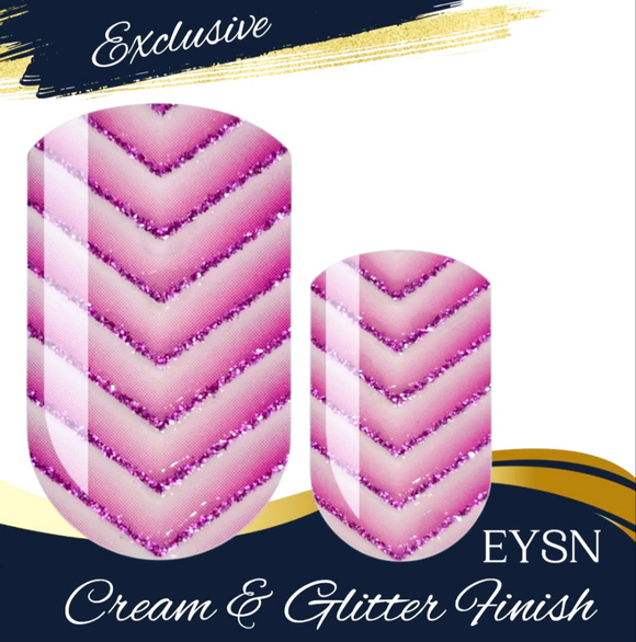 Posh Pink Chevron Nail Wraps