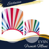 Rainbow French Nail Wraps