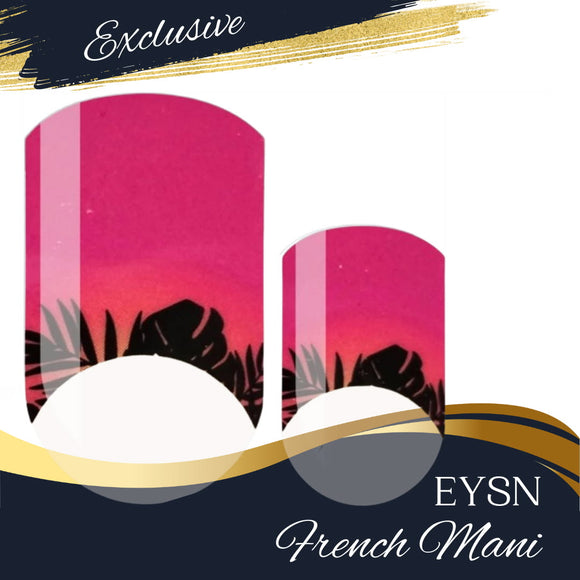 Sunset Palms French Nail Wraps