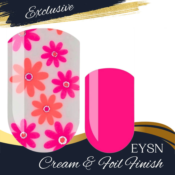 Neon Blossoms Nail Wraps