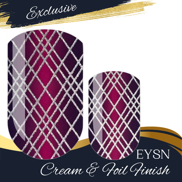 Metallic Pop Plaid Nail Wraps