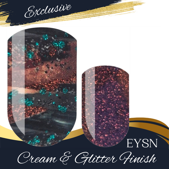 Forest Green Glam Nail Wraps