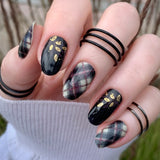Ebony Plaid Nail Wraps