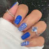 Cobalt Dazzle Nail Wraps