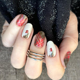 Merry Gnome Plaid Nail Wraps