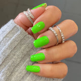 Neon Green Glitz Nail Wraps