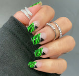 Neon Zebra French Nail Wraps