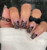 Gatsby Zebra French Nail Wraps