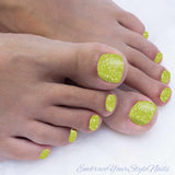 Lemon Lime Bling Pedicure Wraps