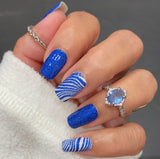 Cobalt Dazzle Nail Wraps