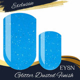 Neon Blue Glitz Nail Wraps