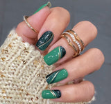 Emerald Glitz Nail Wraps