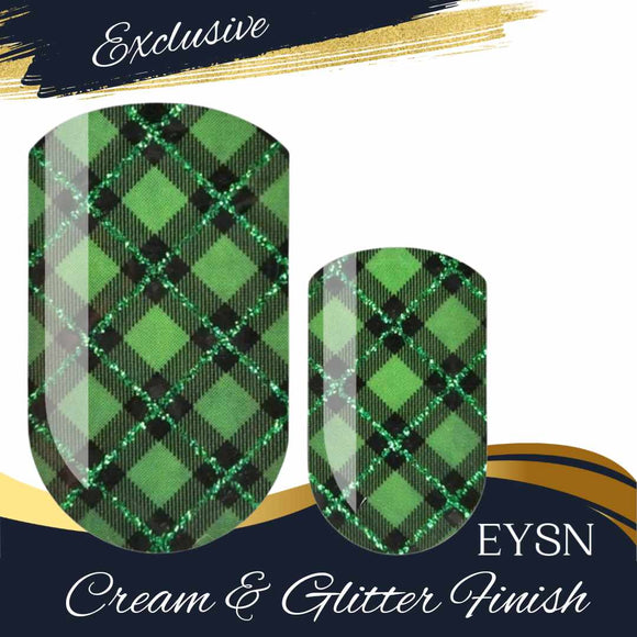 Emerald Plaid Nail Wraps