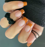 Pumpkin Spice French Nail Wraps